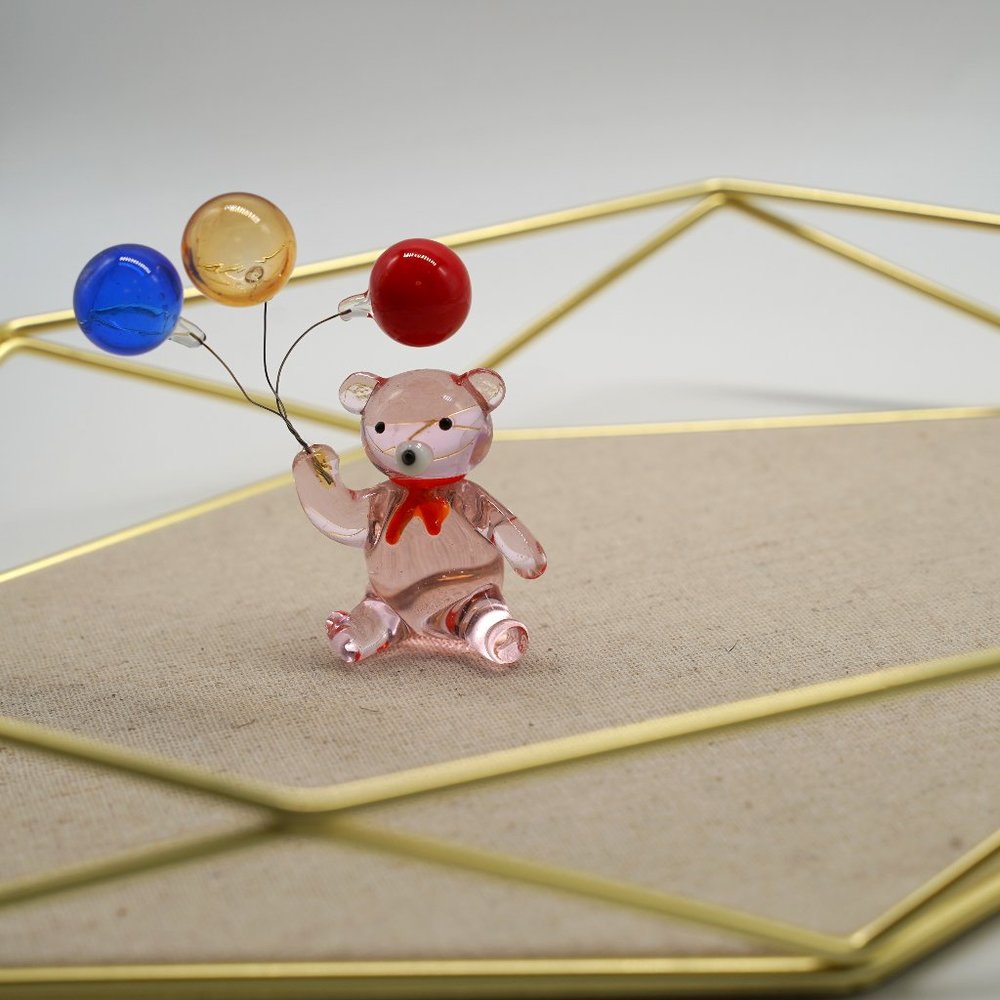 Glass Crystal Bear Figurine,  Table decor